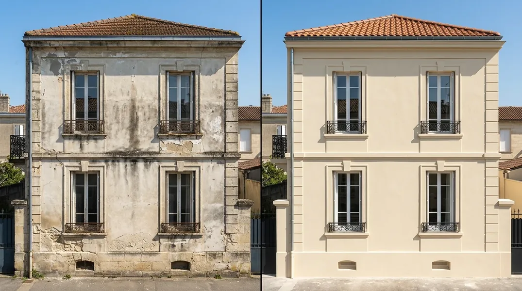 Résultat ravalement de façade à Bordeaux — Ravalement Bordeaux