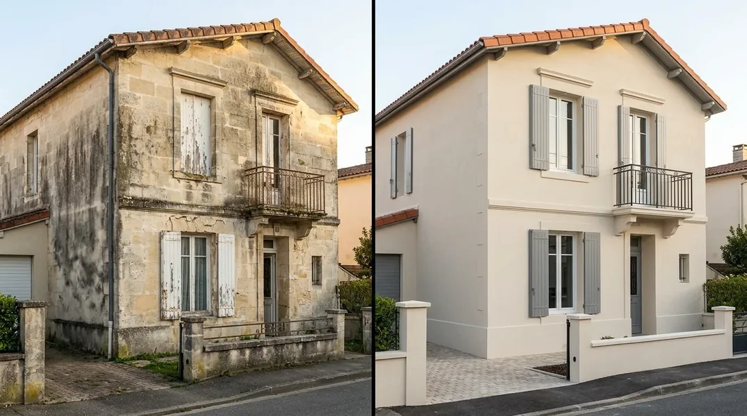 Résultat ravalement de façade à Bordeaux — Ravalement Bordeaux